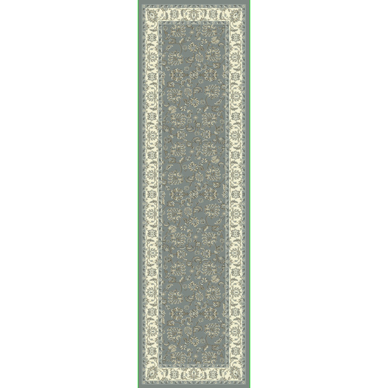 Tapis bleu/ivoire light Atterbury, Rectangle 6 pi 7 po x 9 pi 6 po