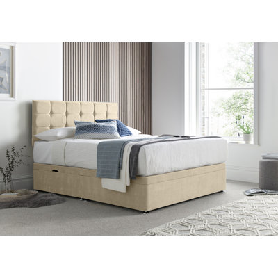 Cube Naple Divan Side Lift with 24" Headboard on Struts
