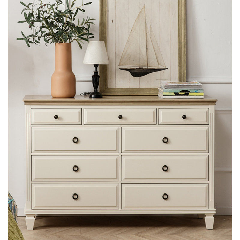 Armoire simple en bois massif beige