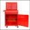 Coffre à outils roulant, boîte à outils à 5 tiroirs avec roues verrouillables, tiroirs coulissants, plateau amovible et tablette réglable, armoire de rangement pour atelier de garage (rouge)