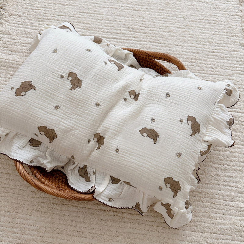 Taie d'oreiller mignonne en coton pour enfants
