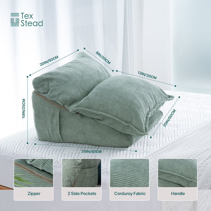 Coussin Wedge, Vert