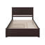 Lit plateforme en bois massif avec pied de lit et gigogne Amison-2070483595