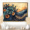 Moheez en bois fleurs succulentes dans la rivière paysage I - art mural succulent