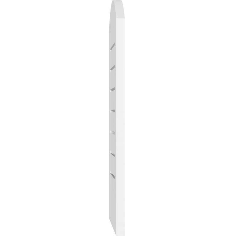 Arch Top Surface Mount: Functional, Standard Frame PVC Gable Vent, 12" H x 12" W
