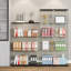 Vitrine polyvalente verrouillable en verre avec plusieurs tablettes pour différentes pièces