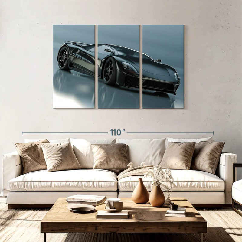 Mehar noir brillant Supercar, H 48 po x l 74 po