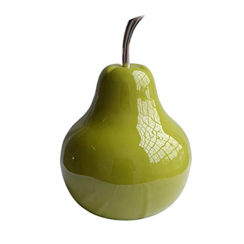 Annebeth Pera Blanco Pear, 16" H x 11" W x 11" D, Green