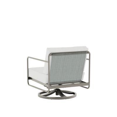 Oasis Outdoor Swivel Lounge Chair, White, Tan