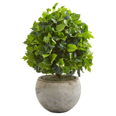 28'' Faux Ficus Tree in Earthenware Pot