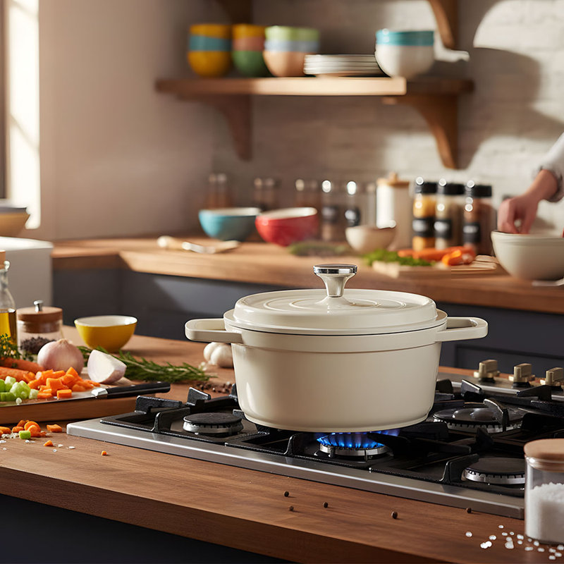 Living And Home 4.75L Pot Set, Beige