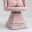 Fauteuils pivotants d'appoint, fauteuil de coiffeuse compact en velours de chenille rose pour la maison