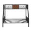 Stylish Modern Twin-Over-Full Steel Frame Bunk Bed