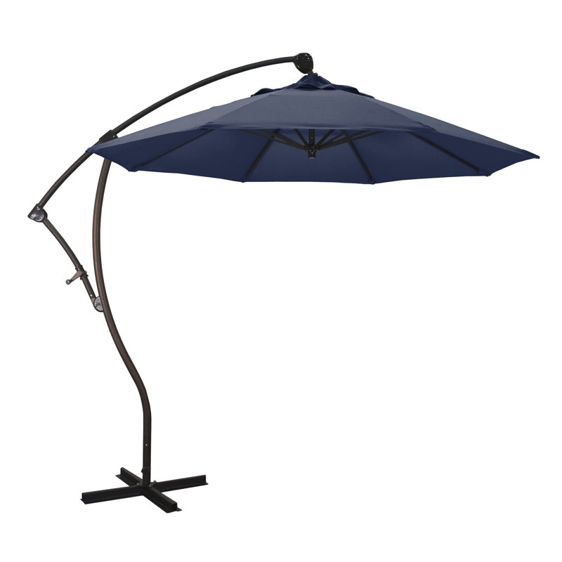 Parasol en porte-à-faux 9' Welwyn, Bleu marine - polyester