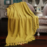 Tweed Knitted Throw Blanket