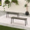 2 - Person Metal Patio Dining Benches