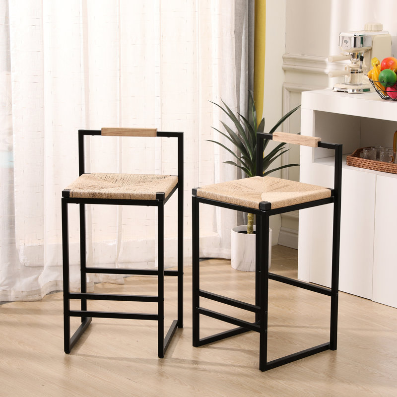 Chaises de bar 2 pièces Clarktown, Beige