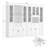 70.9" H x 94" W White Standard Bookcase with 2 drawers, 5-Tier open Bookcase and Bookshelf