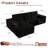 114'' L-Shaped Cloud Sectional Sofa with Chaise-1069440018