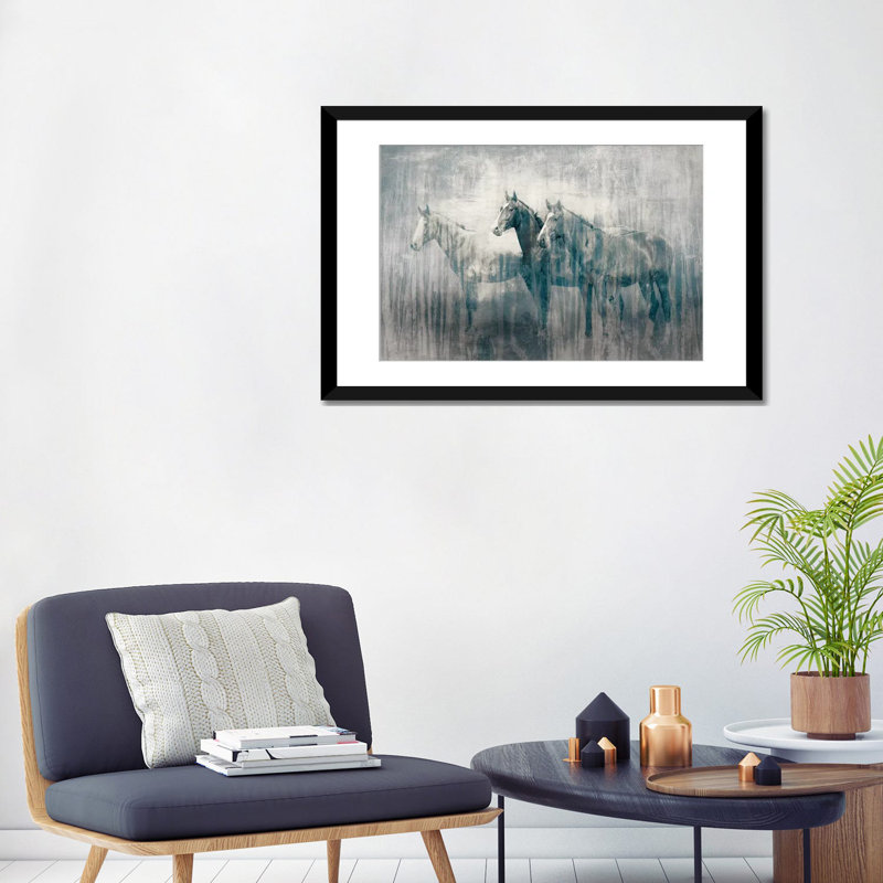 « marchpast », impression sur toile, Papier d'art encadré noir, Blanc, H 24 po x l 32 po x P 1 po