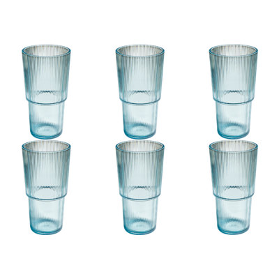 Fine Ribbed Acrylic Drinking Glass