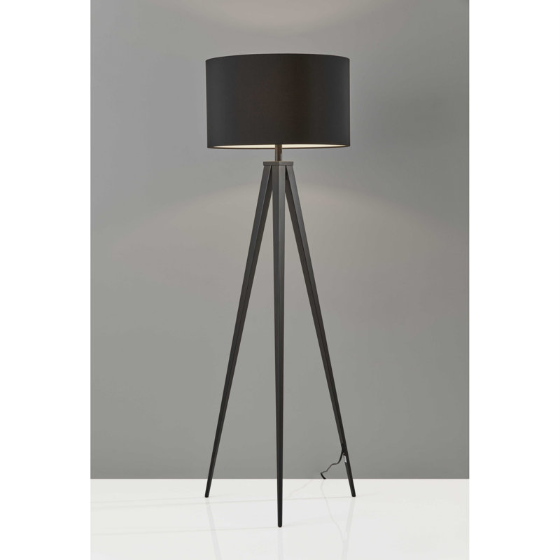 Lampe trépied 60" Holguin, Noir