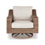 Chaise longue d'extérieur pivotante en osier Danny