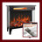 24 Inch Freestanding Electric Fireplace With 3-Sided Glass Realistic Flame Effects Remote Control & Heater