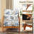 Solid Wood Accent Chair Upholstered Armchair With Lumbar Support Pillow