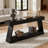 Rustic Farmhouse Console Table with Two-Tier Storage