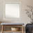 Eva White Gold Narrow Bathroom Vanity Non-Beveled Wall Mirror-1345819695