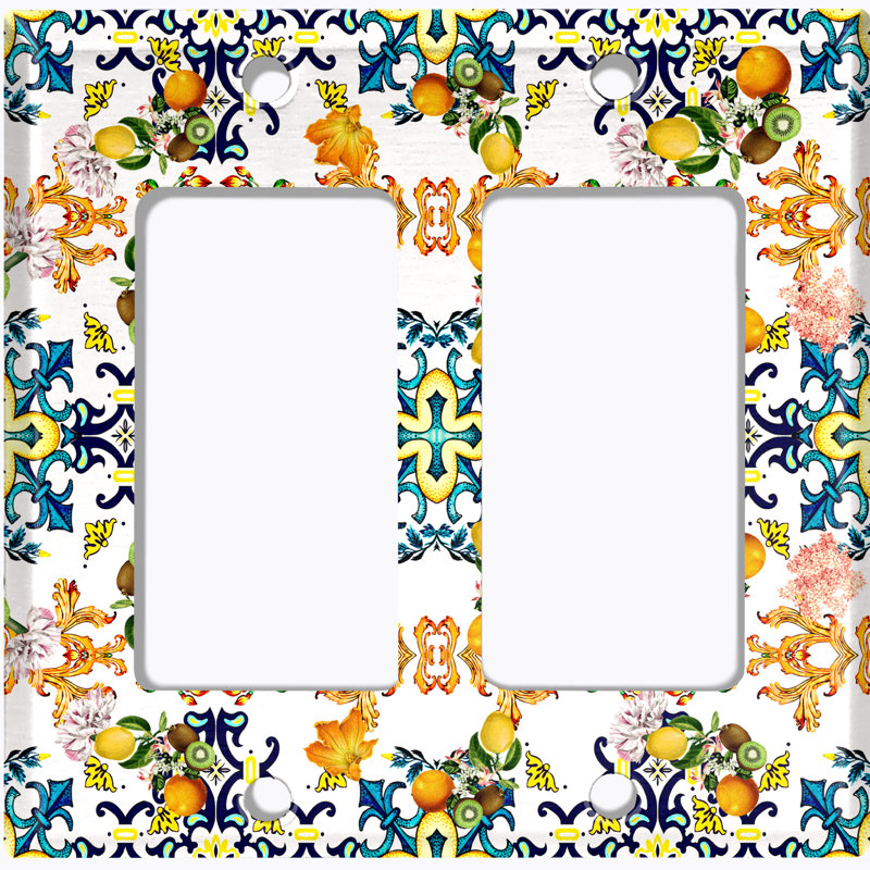 Plaque murale décorative / berçante Damask Tile Fruit 2