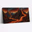 Ensemble de 1 tableau sur toile représentant un paysage volcanique avec coulée de lave-851831575
