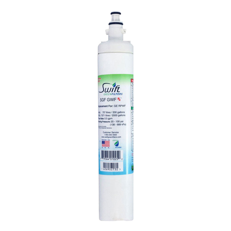 SGF-GWF Rx Compatible Pharmaceuticals Refrigerator Water Filter for GWF, RPWF, WSG-4.