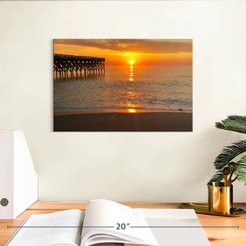Aletra Wrightsville Beach au coucher du soleil, H 8 po x l 12 po