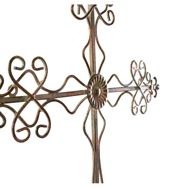 Décoration murale fleur de lys en croix