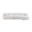 Ensemble de canapé de luxe 2 pièces avec canapé courbé et méridienne, canapé modulaire faisant face à la droite, canapé Boucle-1902386389