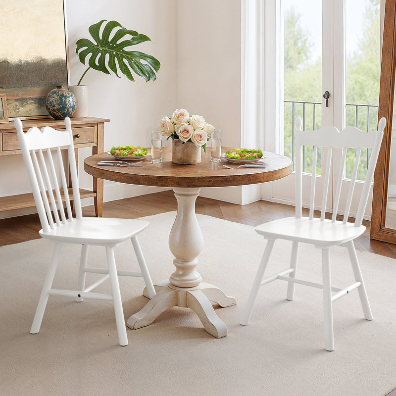 Daisy Solid Wood Side Chairs, White