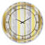 Gris et jaune bleu abstrait XXII - horloge murale moderne-50581948