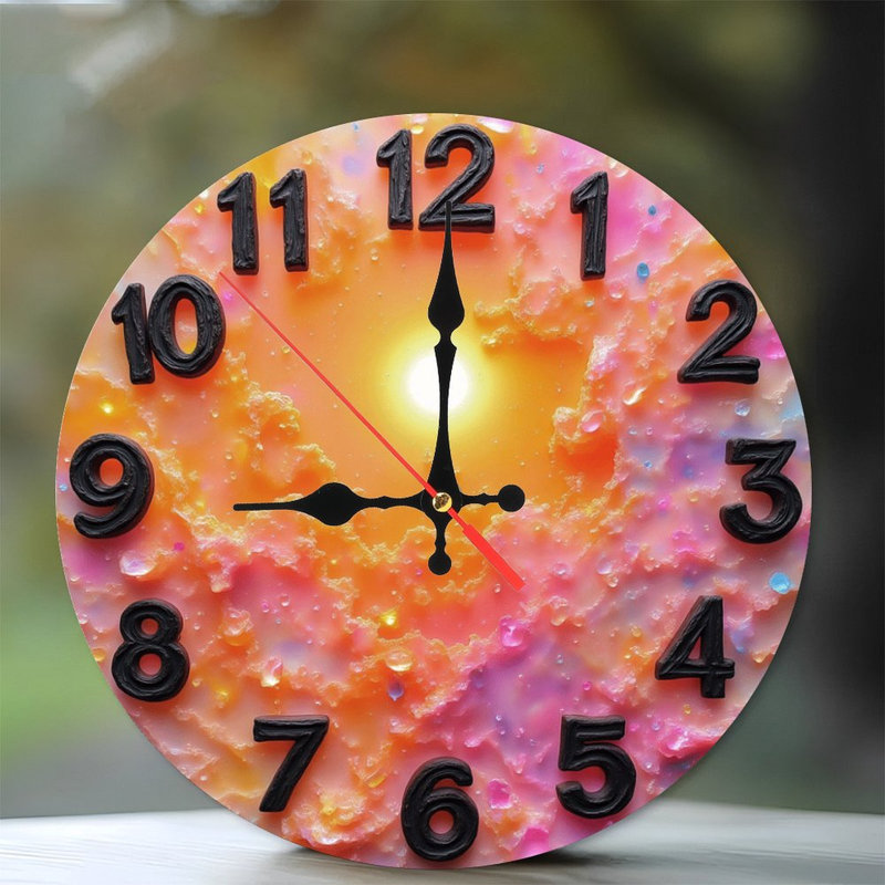 Horloge avec soleil et nuages