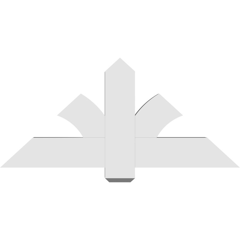 Support pour pignon en PVC Redmond, H 22 po x l 48 po (pas: 11/12), P 4 po x F 6 po