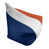 Orange/White/Navy Blue selected