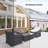 Becca 4 Piece Patio Conversation Sets Group Seating Outdoor Furniture Covers