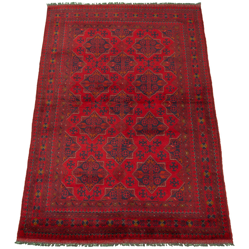 Tapis de zone en laine 4 pi 4 po x 7 pi à main one-of-kind-noué la 2010s esari turque Allaina