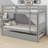 Wood Bunk Bed With Trundle, Convertible Into 2 Individual Single Beds-809406574
