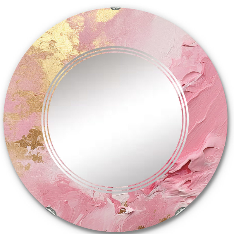 Waggener - Miroir mural moderne rond, 24 po x 24 po