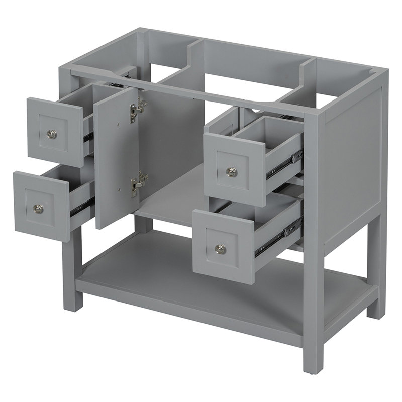Meuble-lavabo simple avec plateau 35,61 po, Gris