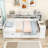Multifunctional Wooden Daybed with Built-in Desk, Side Storage Shelves and Drawers-2058332452-2058332450