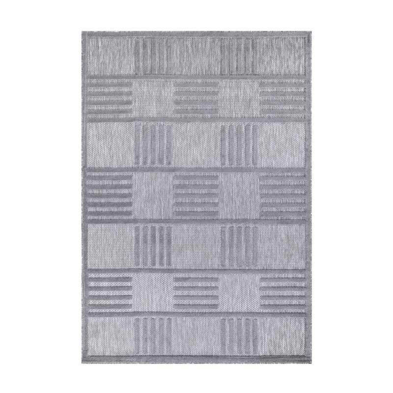 Modern Non-Slip Area Rugs – Grey – Living Room, Hallway Runner, Kitchen & Door Mat – Multiple Sizes, Rectangle 50cm x 80cm