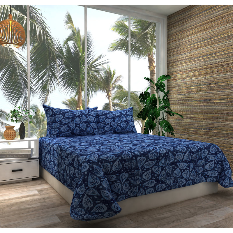 Etavonni Home Batik Leaf, Twin Comforter + 1 Standard Sham